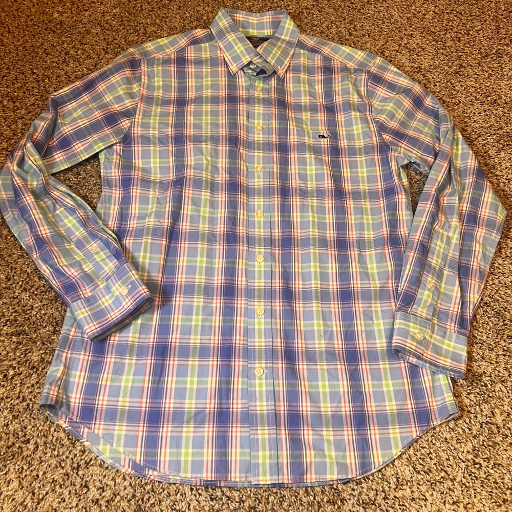 Vineyard Vines Tucker Shirt‎ Slim Fit Plaid Button Down Casual Mens M